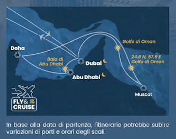itinerario-CostaCrociereSmeralda-EmiratiArabi